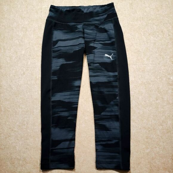 Puma Women's Black Cropped Leggings #6 - Picture 2 of 4